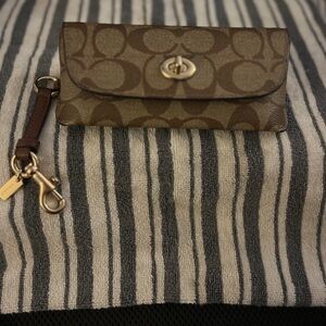 Coach Brown Signature Glass Case